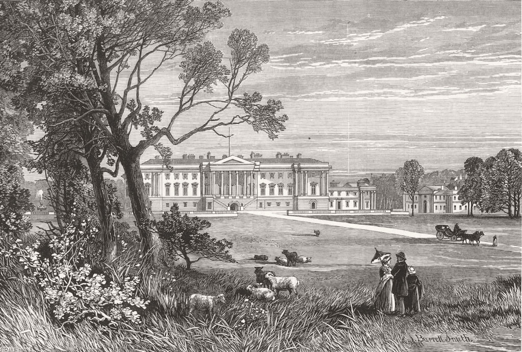 SCOTLAND. Hamilton Palace, seat of Duke of Hamilton 1882 old antique print